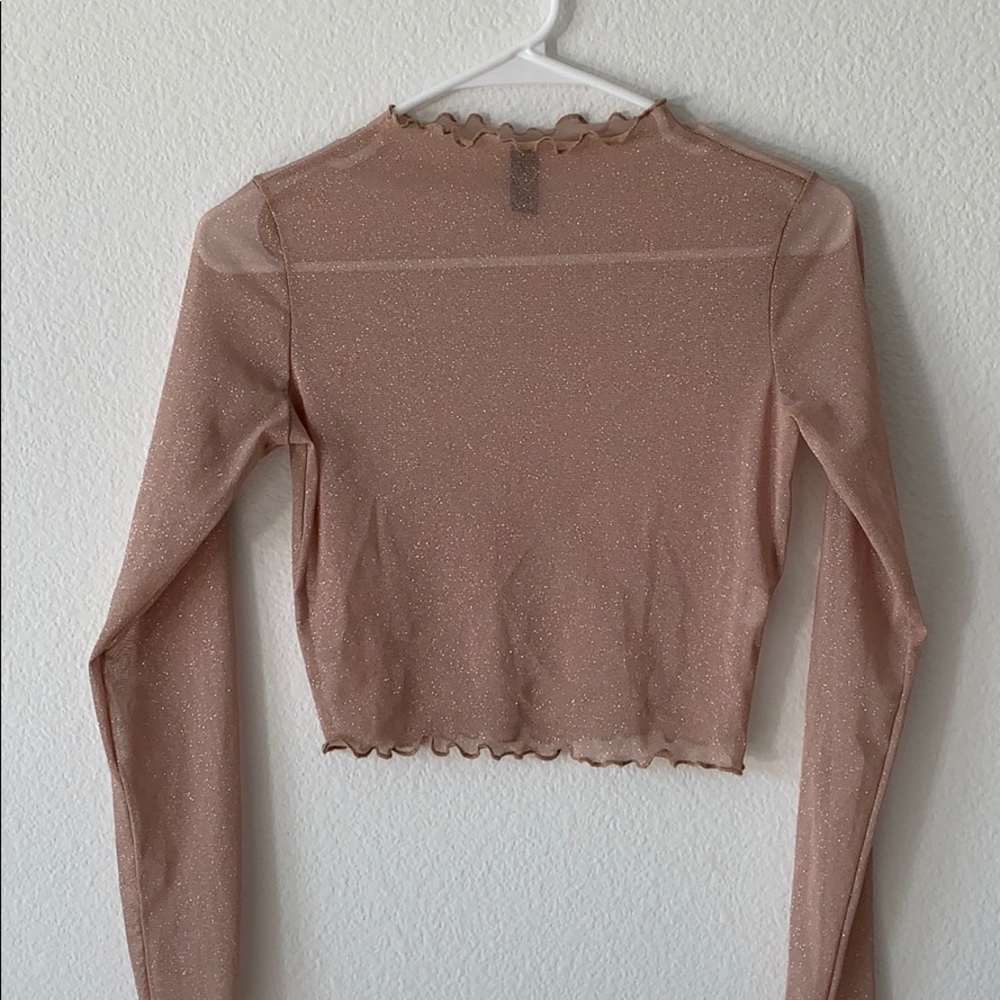 Glitter mesh top